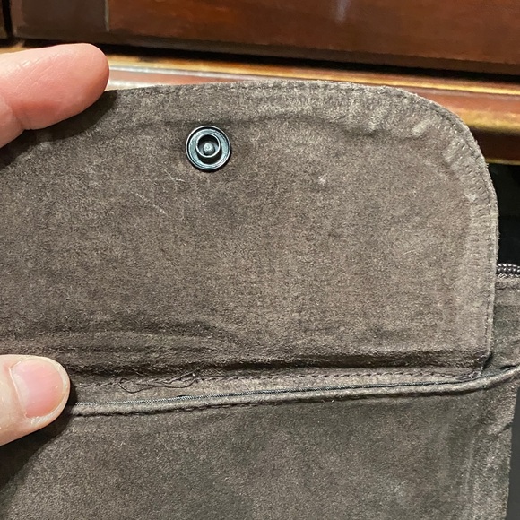 Suede vintage Men's or women’s Pouch - Brown - Picture 7 of 12